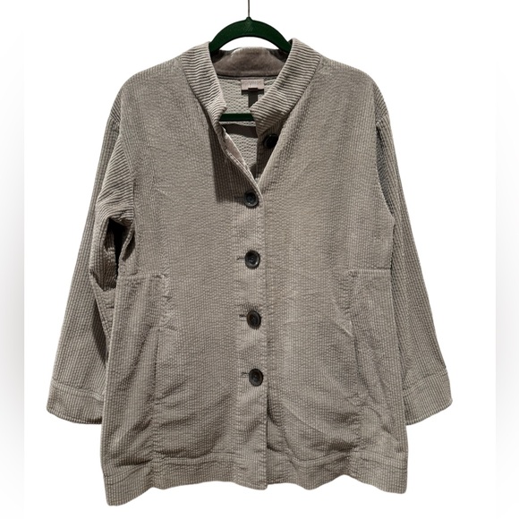 J JILL Corduroy Jacket with Velvet Trim - Picture 2 of 10